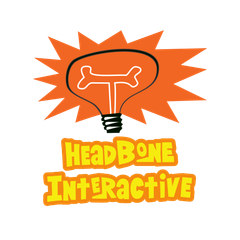 Headbone Interactive logo, vertical lockup
